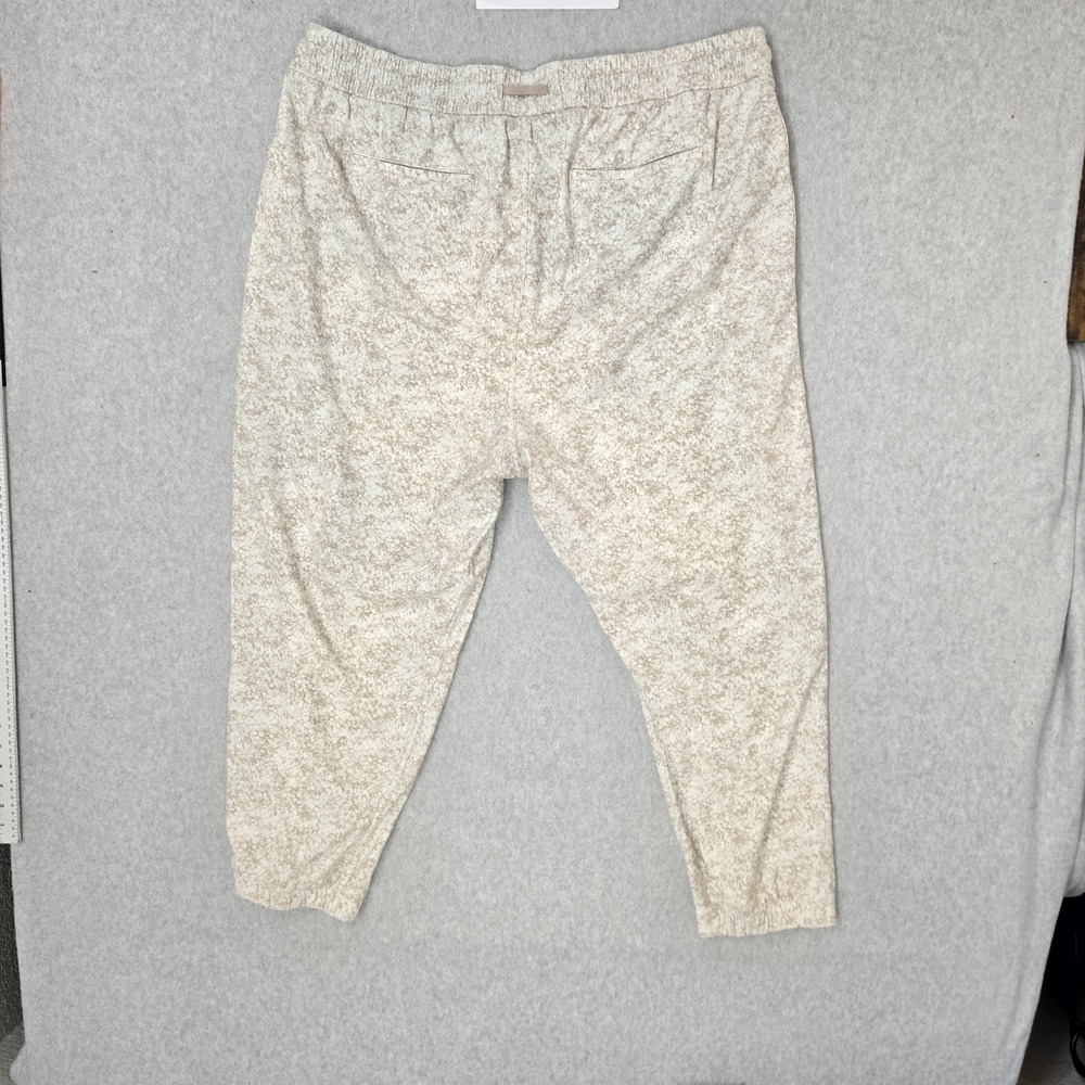 Athleta Women Activewear Pants 2X Beige Jogger Geometric Sweatpants Farallon - Picture 11 of 13